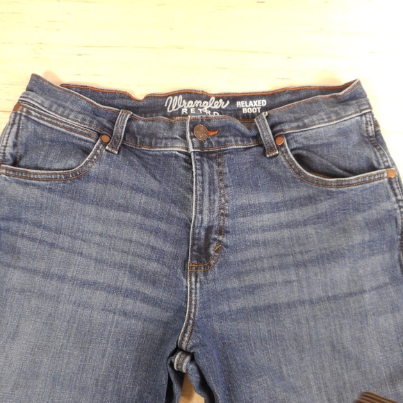 Wrangler Men’s Relaxed Boot Jeans Blue Size 33x32 - Picture 4 of 5